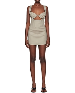Zip-Detail Cut-Out Minidress
