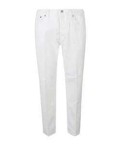 Logo-Detail Straight-Leg Cotton Jeans