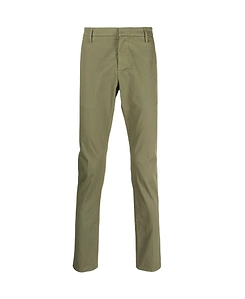 Slim-Fit Cotton Trousers