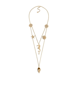 Christian Dior Logo Embellished Necklace