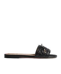 Dior Quilted Slide Flat Sandals