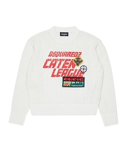 Dsquared2 Kids Logo Patch Ribbed-Knit Jumper