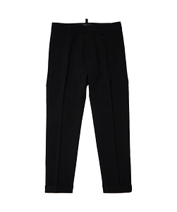 Dsquared2 Kids Logo-Plaque Tapered-Leg Tailored Trousers