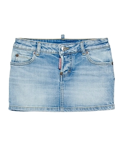 Dsquared2 Kids Logo Patch Denim Skirt