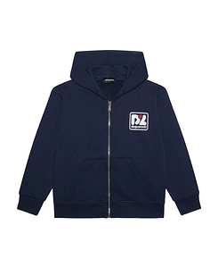 Dsquared2 Kids Logo Printed Zipped Straight Hem Hoodie