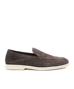 Woven Suede Loafers