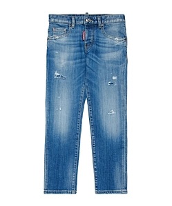 Dsquared2 Kids Stanislav Distressed Logo Patch Jeans