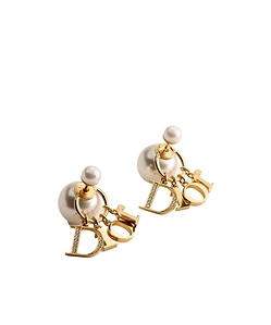 Dior Logo Charm Stud Earrings