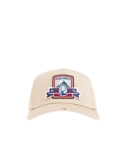 Dsquared2 Logo Patch Distressed Baseball Cap