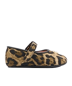 Dolce & Gabbana Kids Leopard Printed Ballet Flats