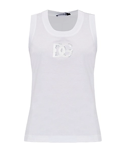 Dolce & Gabbana Logo Embellished Tank Top