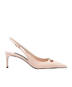 Dolce & Gabbana Lollo Logo Plaque Slingback Pumps