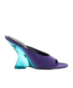 Dries Van Noten Satin Wedge Sandals