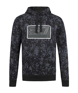 Logo Hooded Camouflage Sweater