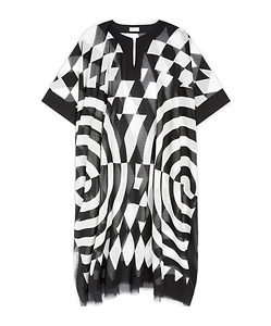 Dries Van Noten Oversized Graphic Printed Kaftan