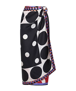 Dries Van Noten Scarfy Graphic Wrap Skirt