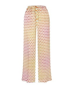 Printed Wide-Leg Casual Pants