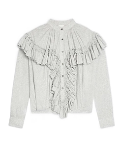 Dries Van Noten Ruffled Jersey Blouse