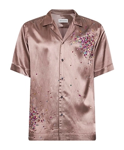 Dries Van Noten Sequin Embellished Bowling Shirt