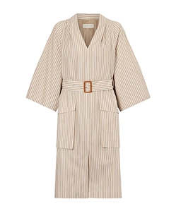 Tie-Waist Striped Dress