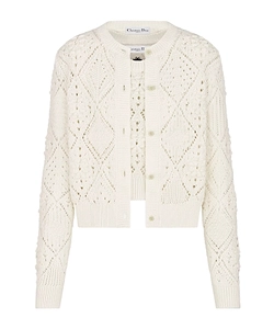 White Openwork Cotton Knit Set