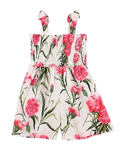 Floral Printed Cotton Poplin Jumpsuit