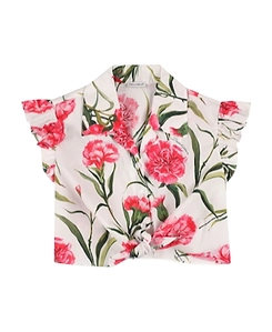 Floral Printed Short-Sleeved Shirt