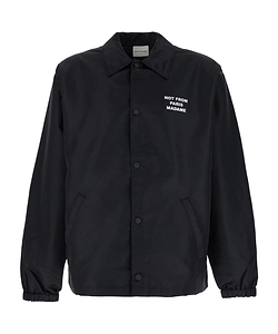 DrÔLe De Monsieur La Vest Slogan Lightweight Button-Up Jacket