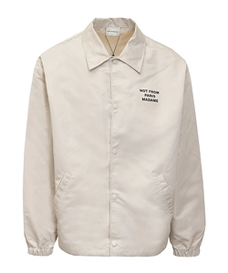 DrÔLe De Monsieur La Vest Slogan Lightweight Button-Up Jacket