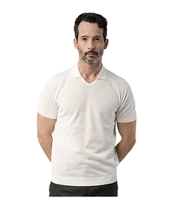 Fine-Knit Cotton Polo Shirt