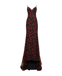 Cherry Print Long Dress
