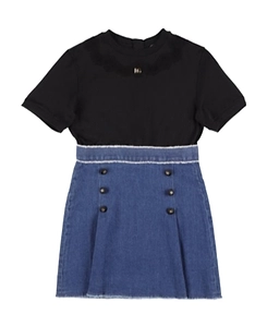 Cotton Jersey Denim Dress