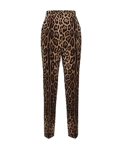 Leopard Print High-Rise Casual Pants