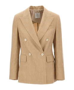 Eleventy Double-Breasted Peak-Lapel Blazer