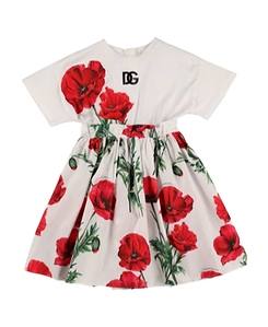 Logo Flower Print Dress