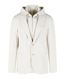 Eleventy Hooded Single-Breasted Blazer