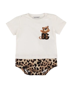 Logo-Printed Jersey Cotton Jumpsuit