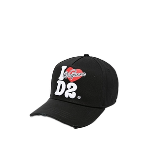 Dsquared2 Distressed Logo Embroidered Baseball Cap