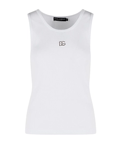Dolce & Gabbana Dg Embroidered Ribbed Tank Top