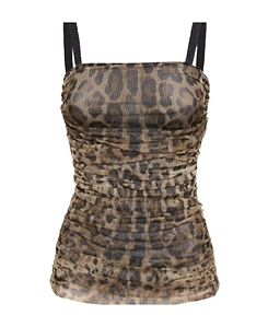 Printed Tulle Corset Suspender