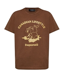 Dsquared2 Graphic Printed Crewneck T-Shirt