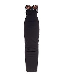 Plain Jersey Strapless Dress
