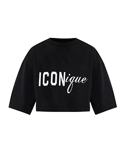 Dsquared2 Icon Logo Printed Cropped T-Shirt