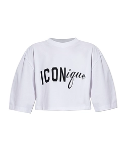 Dsquared2 Icon Logo Printed Cropped T-Shirt