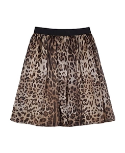 Printed Mid-Length Skirt