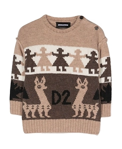 Dsquared2 Kids Intarsia-Knit Crewneck Jumper