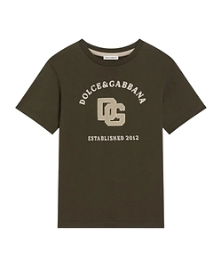Dolce & Gabbana Kids Logo Printed Crewneck T-Shirt