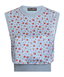 Dolce & Gabbana Floral Motif Twill Vest