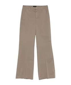 Belt-Loops Straight-Leg Trousers