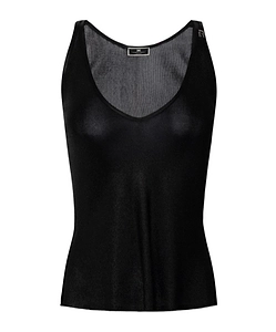 Elisabetta Franchi Metallic Knitted Tank Top